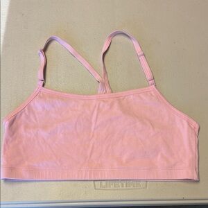 Signature Light Pink Seamless Bralette - Thin Straps Sz XL